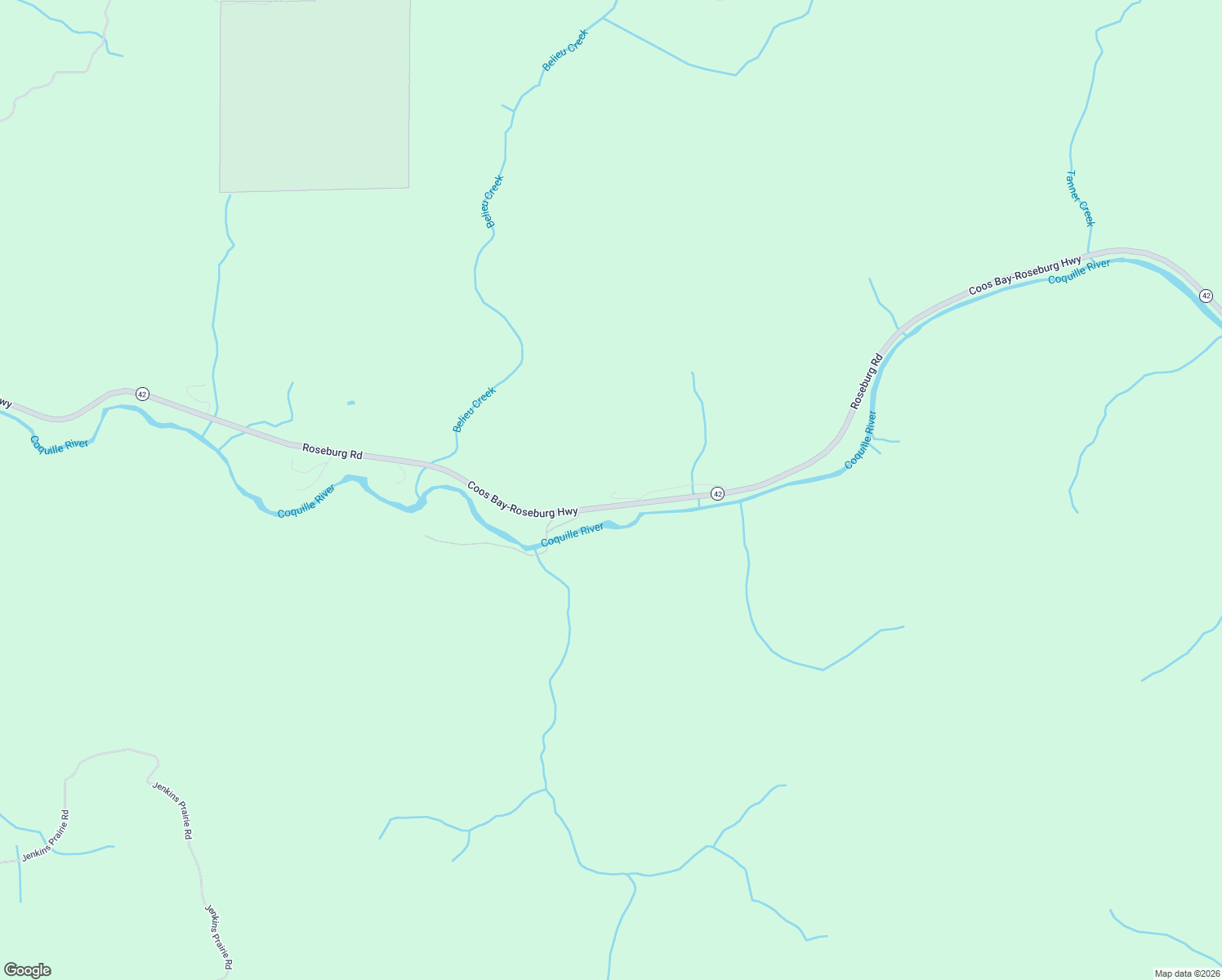 map of restaurants, bars, coffee shops, grocery stores, and more near 20479 Oregon 42 in Myrtle Point