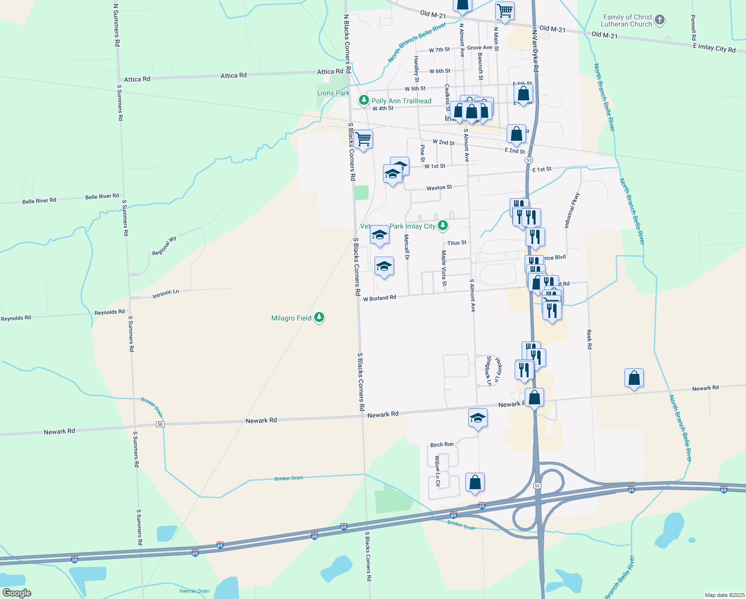 598 West Borland Road, Imlay City MI Walk Score