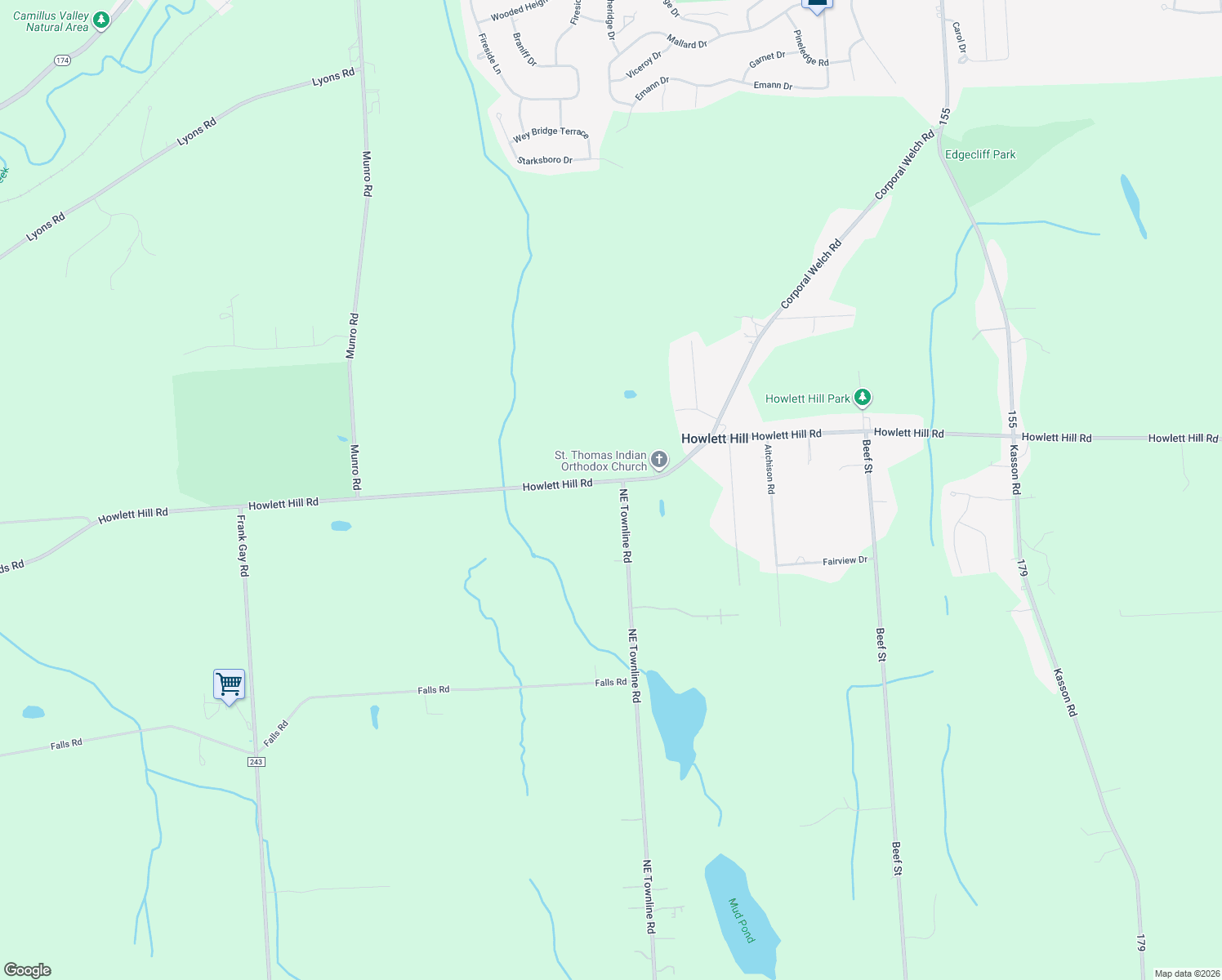 map of restaurants, bars, coffee shops, grocery stores, and more near 5015 NE Townline Rd in Marcellus