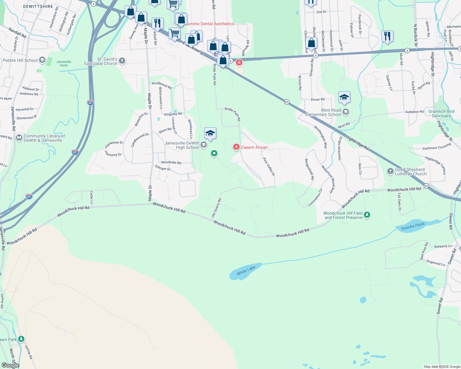 map of restaurants, bars, coffee shops, grocery stores, and more near 6937 Old Quarry Road in Fayetteville