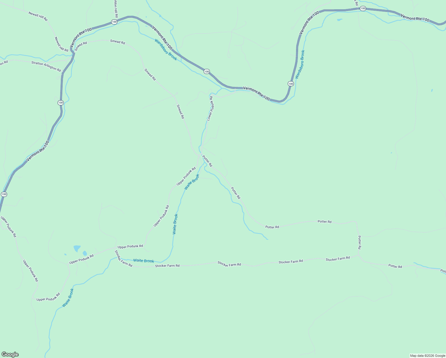 map of restaurants, bars, coffee shops, grocery stores, and more near 256 Potter Road in Wardsboro