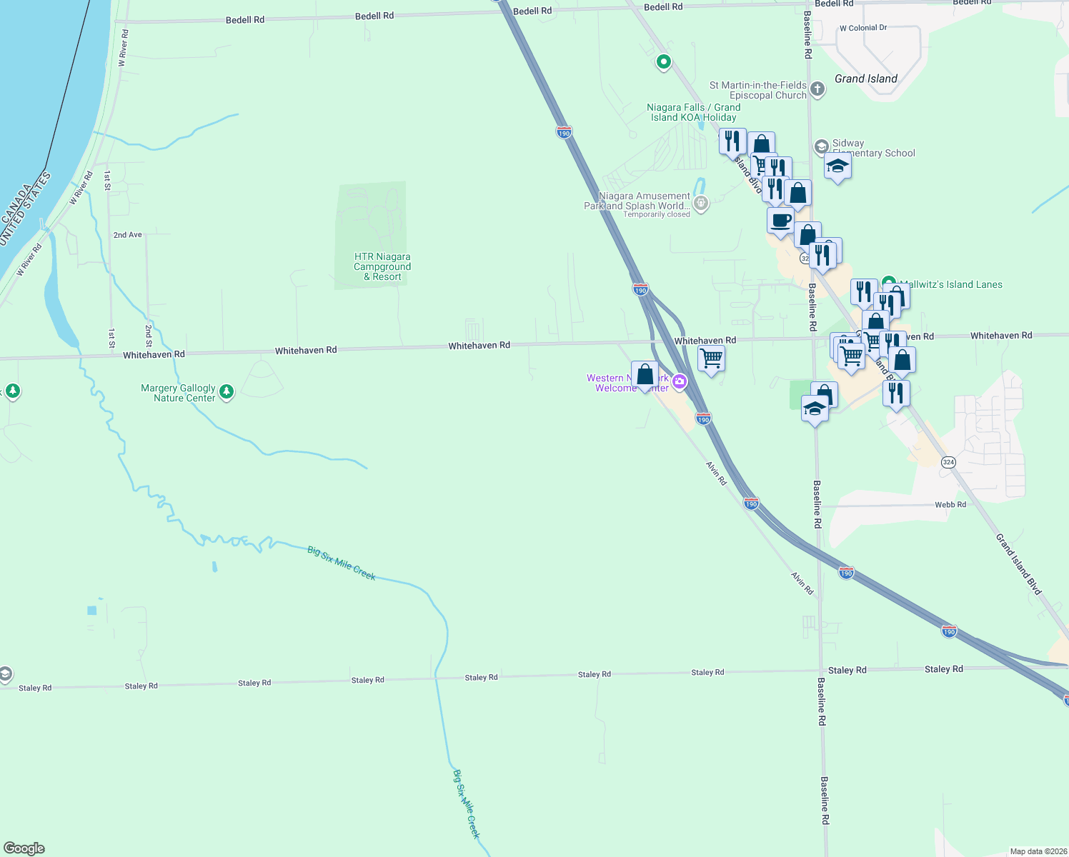 map of restaurants, bars, coffee shops, grocery stores, and more near 2450 Whitehaven Rd in Grand Island