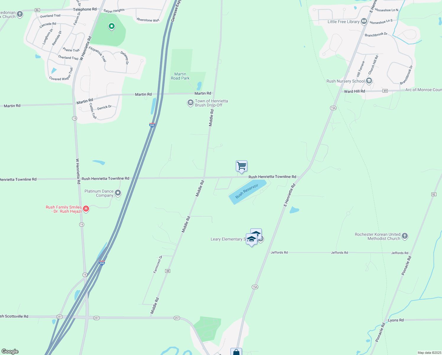 1372 Rush Henrietta Townline Road, Rush NY Walk Score