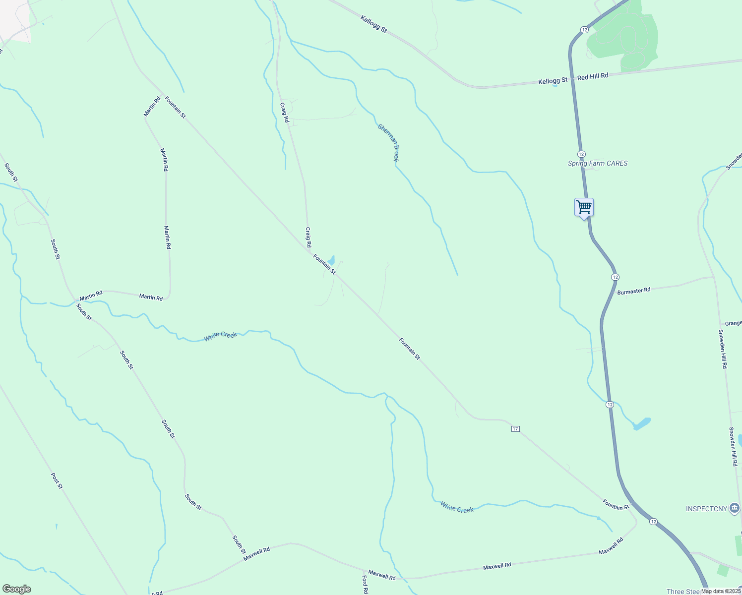 map of restaurants, bars, coffee shops, grocery stores, and more near 3310 Fountain Street in Clinton