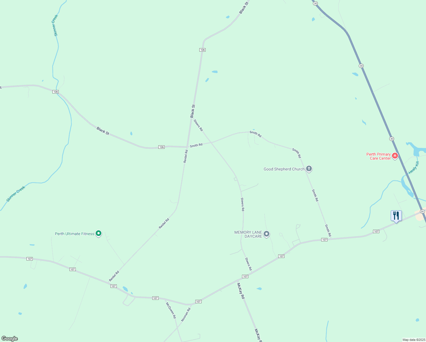 map of restaurants, bars, coffee shops, grocery stores, and more near 198 Steers Road in Amsterdam