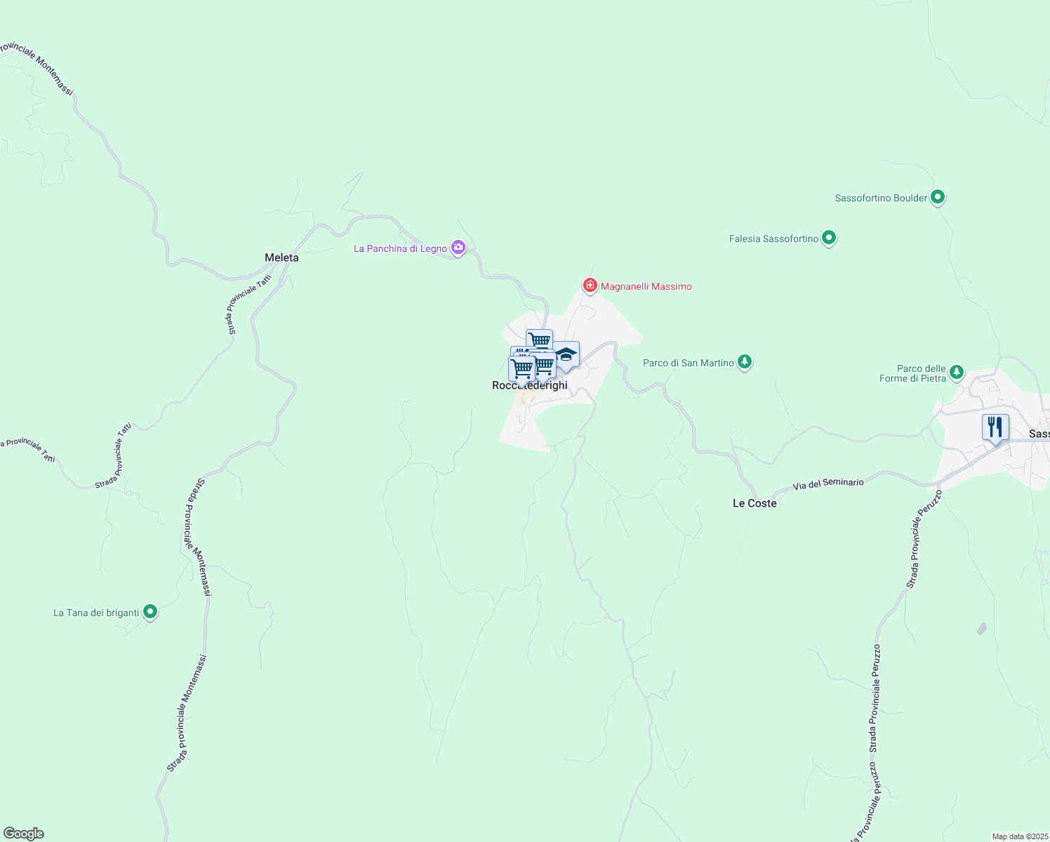 map of restaurants, bars, coffee shops, grocery stores, and more near 4 Via della Torre in Roccatederighi