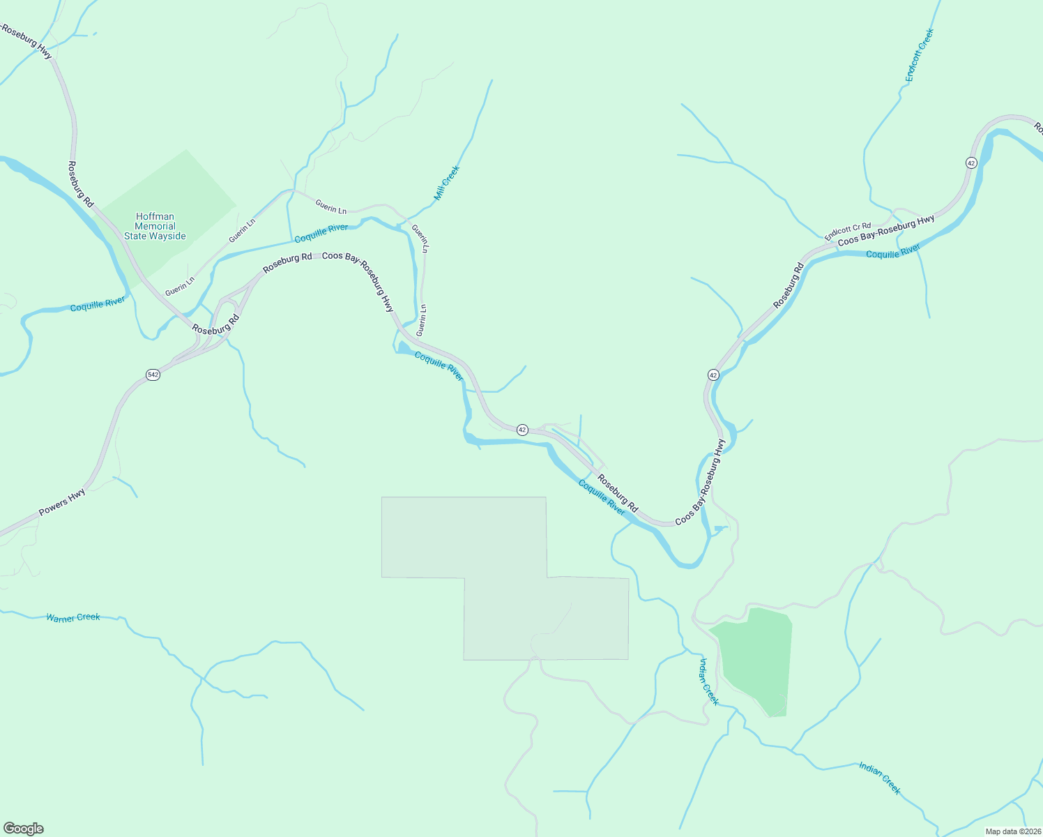 map of restaurants, bars, coffee shops, grocery stores, and more near 15729 Oregon 42 in Myrtle Point