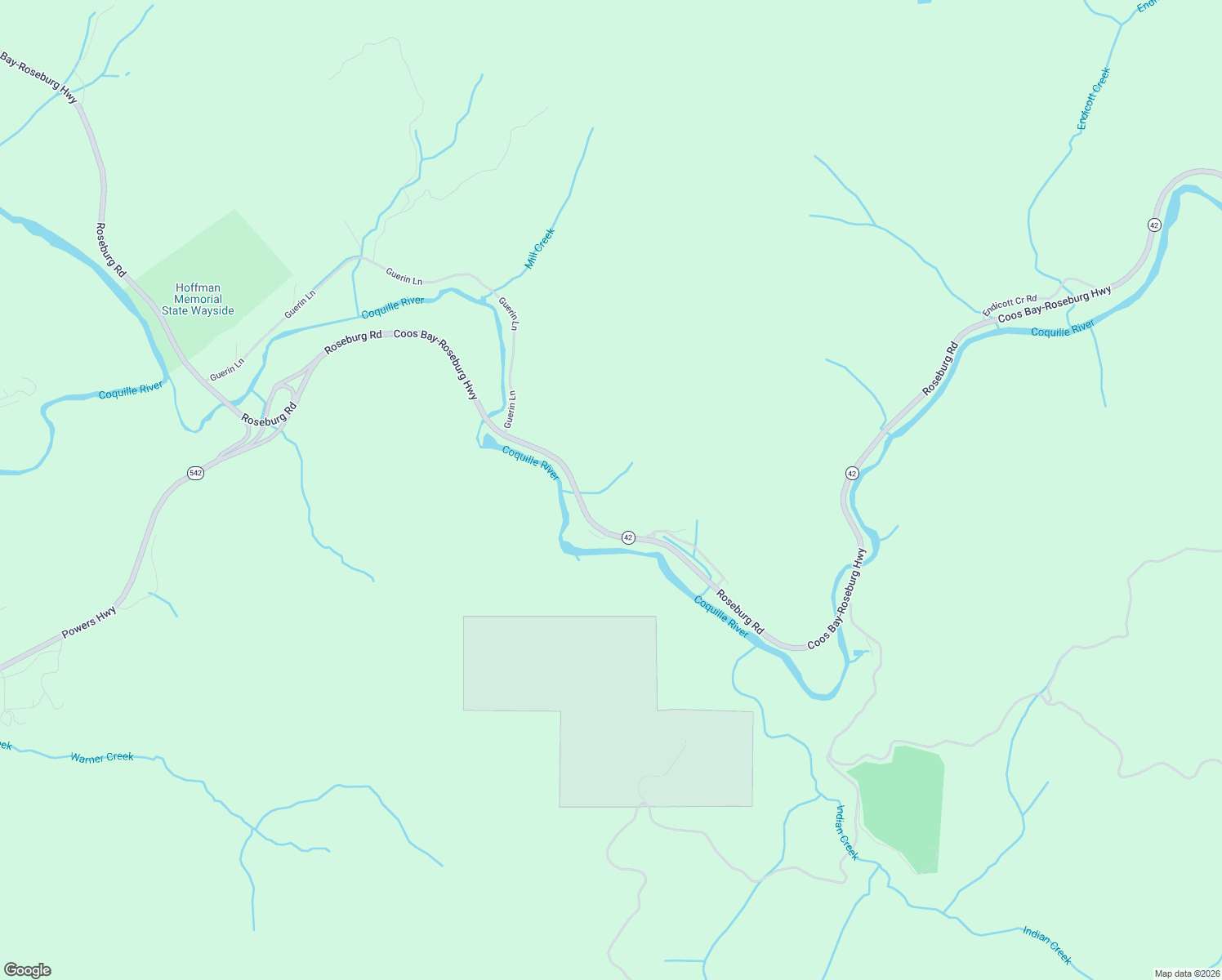 map of restaurants, bars, coffee shops, grocery stores, and more near 15729 Oregon 42 in Myrtle Point