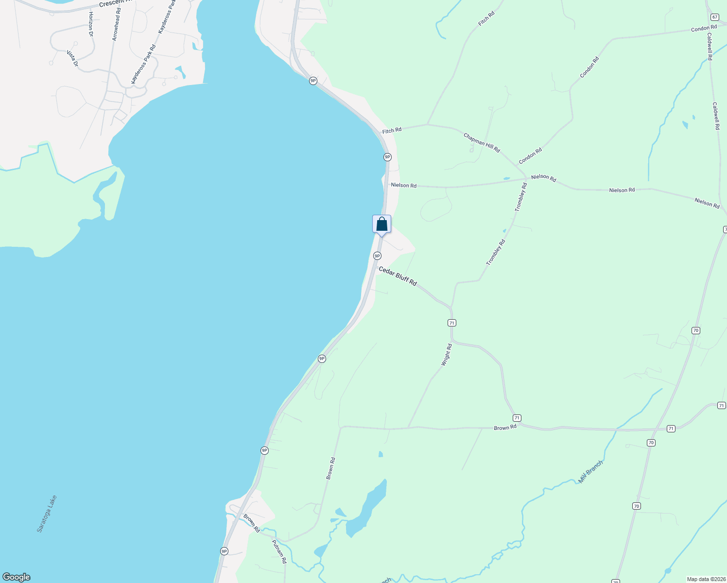 map of restaurants, bars, coffee shops, grocery stores, and more near 1233 New York 9P in Saratoga Springs
