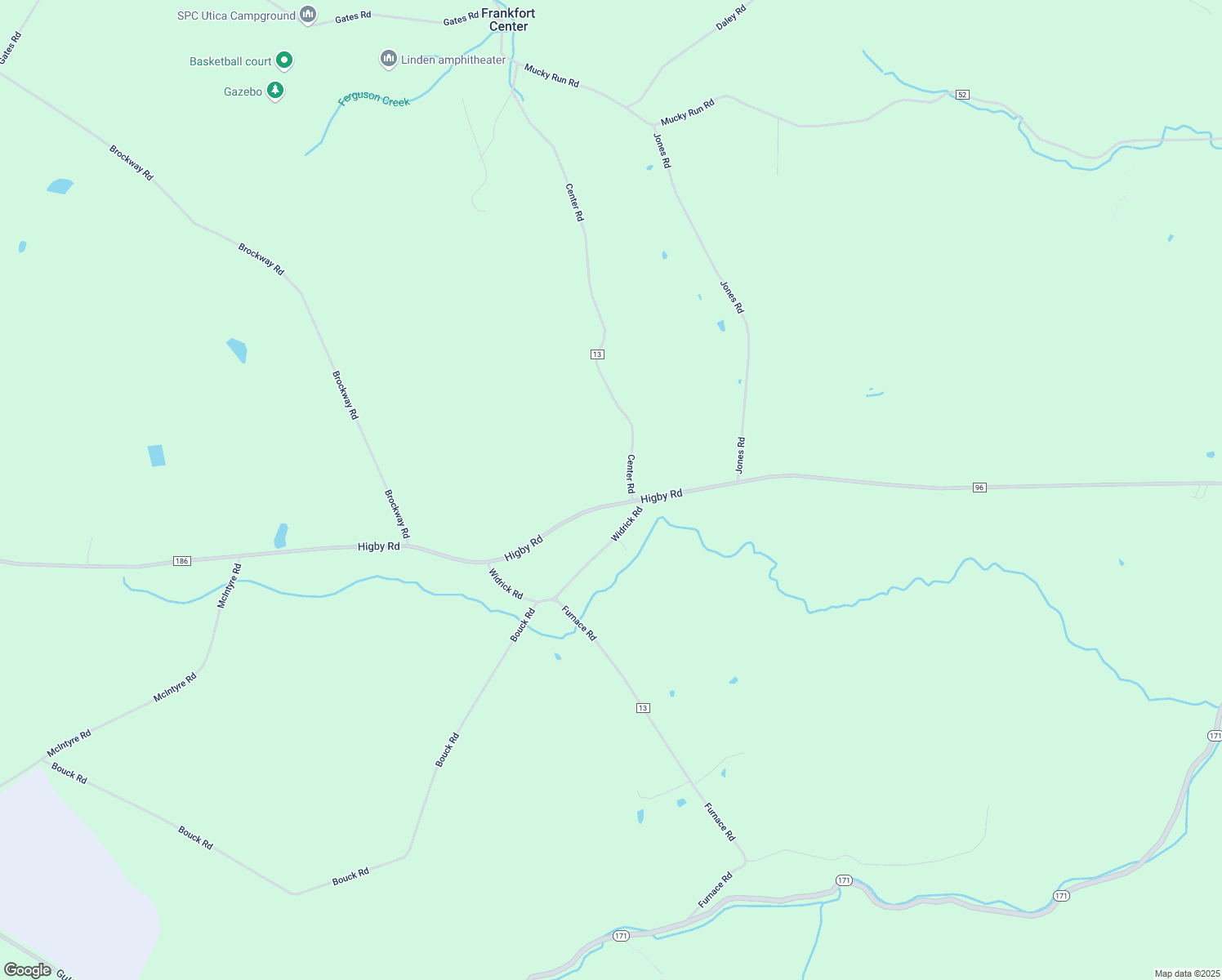 map of restaurants, bars, coffee shops, grocery stores, and more near 109 Center Rd in Frankfort
