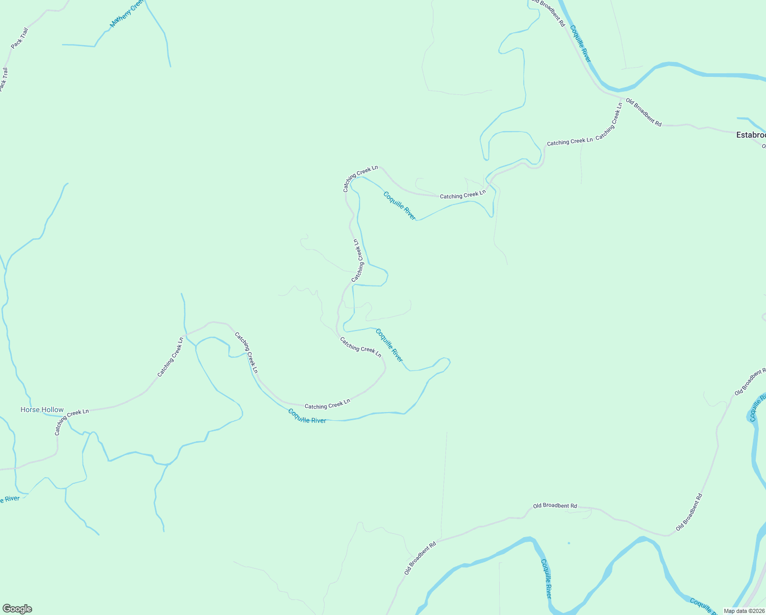 map of restaurants, bars, coffee shops, grocery stores, and more near 92859 Catching Creek Lane in Myrtle Point