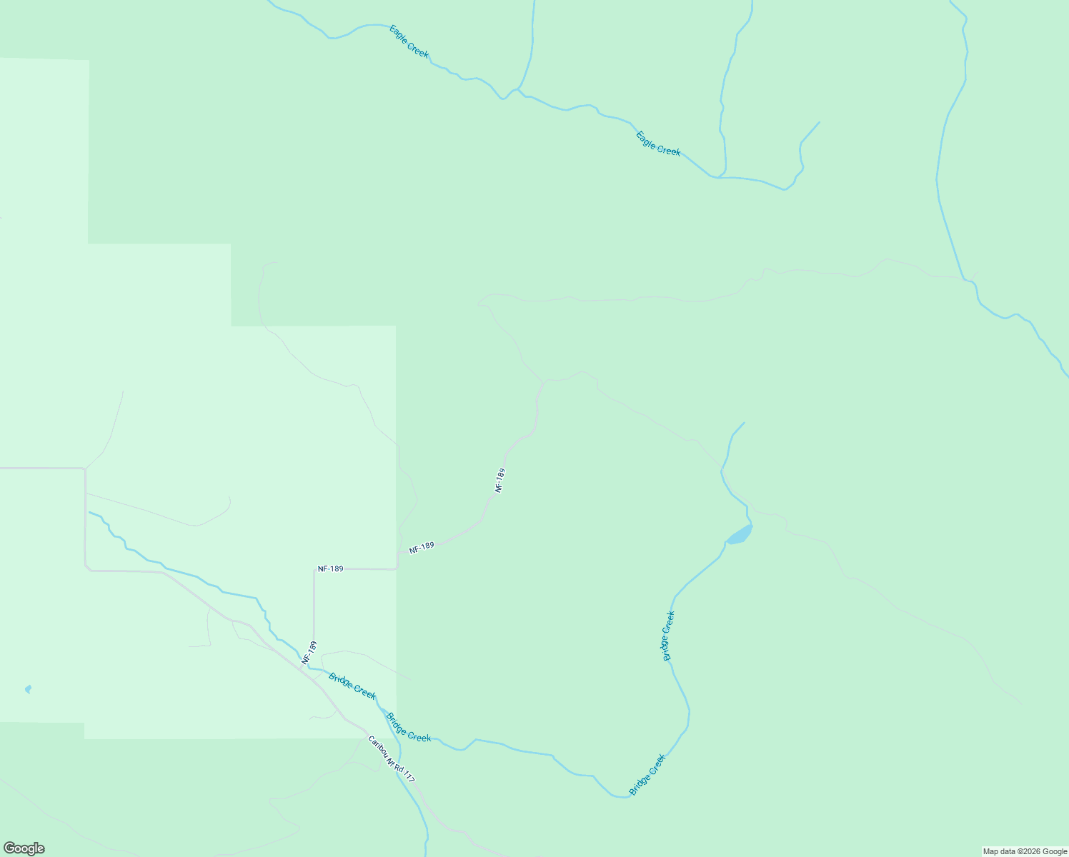 map of restaurants, bars, coffee shops, grocery stores, and more near National Forest Development Road 189 in Bonneville County