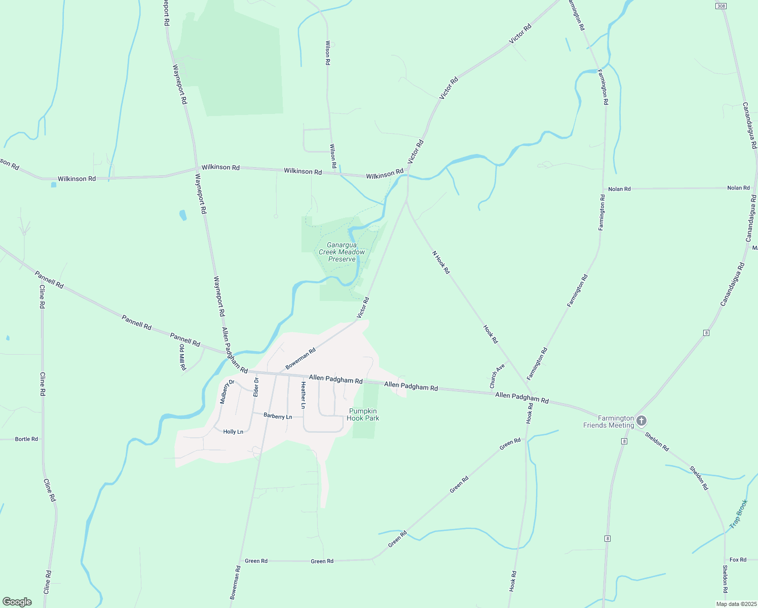map of restaurants, bars, coffee shops, grocery stores, and more near 724 Victor Rd in Macedon