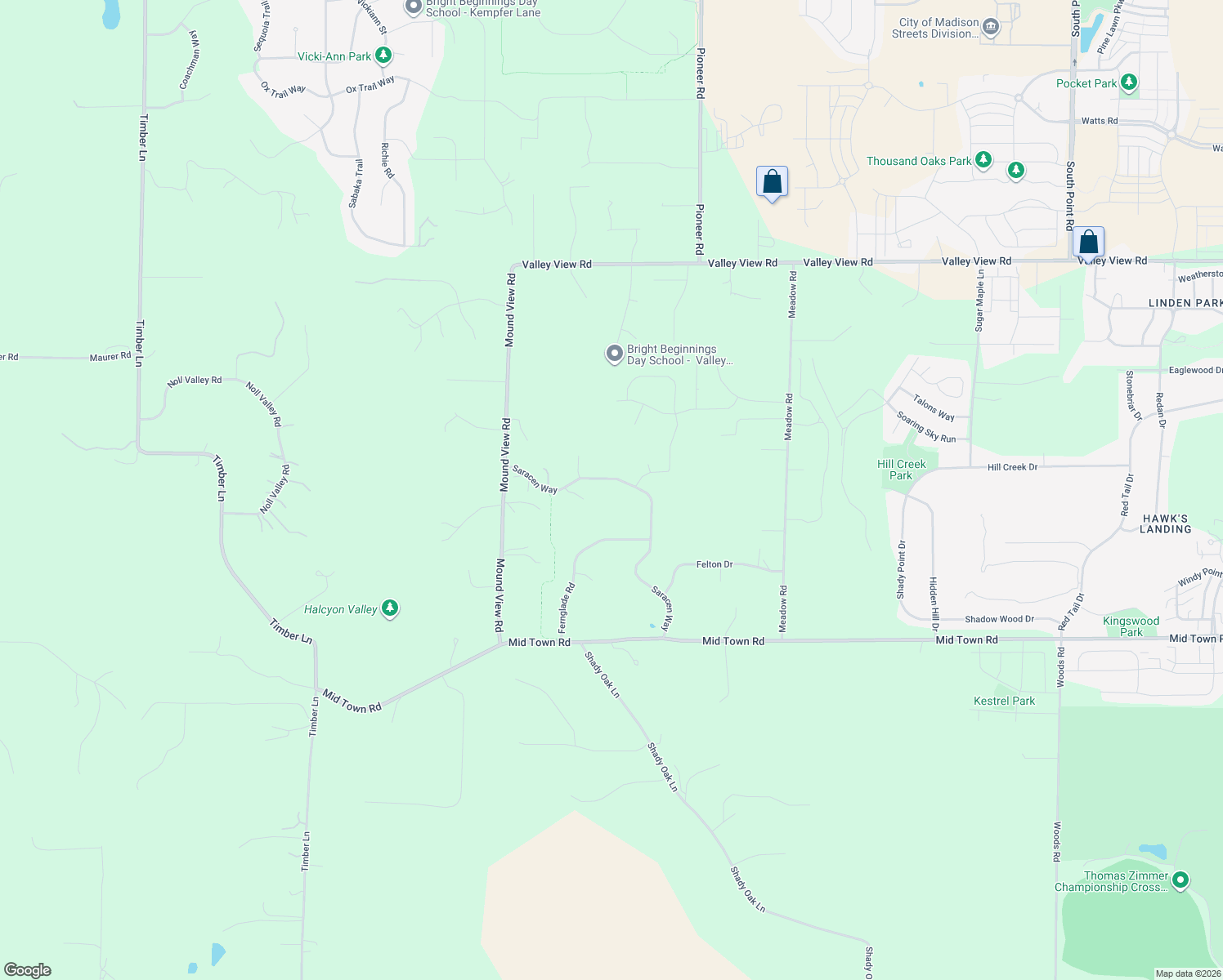 map of restaurants, bars, coffee shops, grocery stores, and more near 3311 Saracen Way in Verona