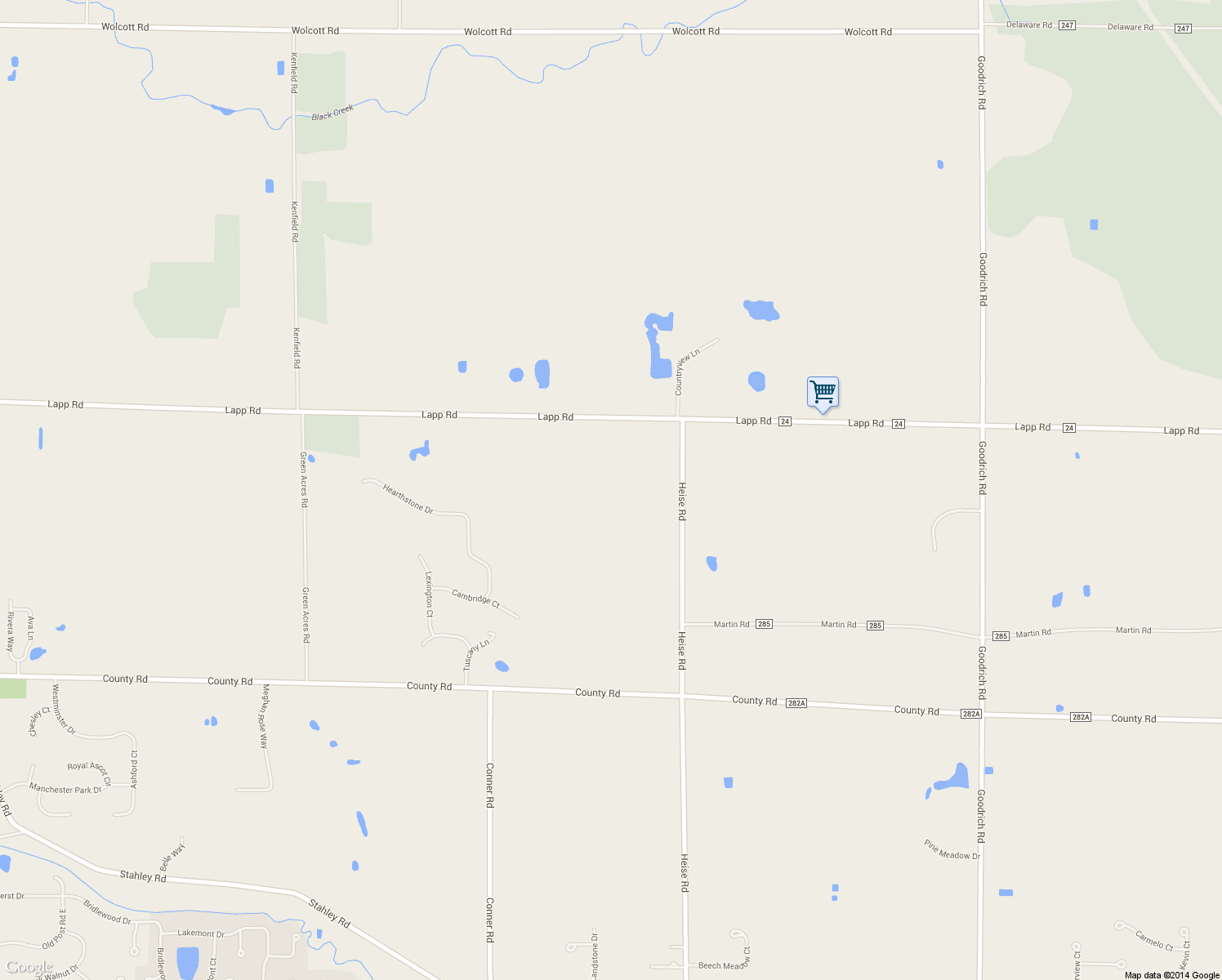 map of restaurants, bars, coffee shops, grocery stores, and more near 6990 Heise Rd in Clarence Center