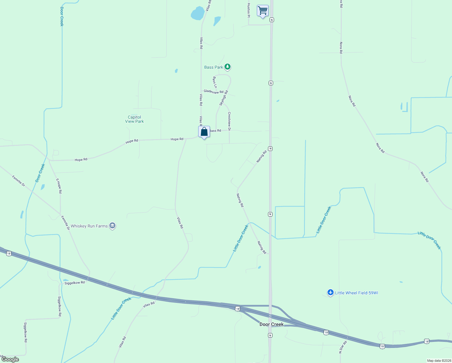 map of restaurants, bars, coffee shops, grocery stores, and more near 3593 Natvig Rd in Cottage Grove