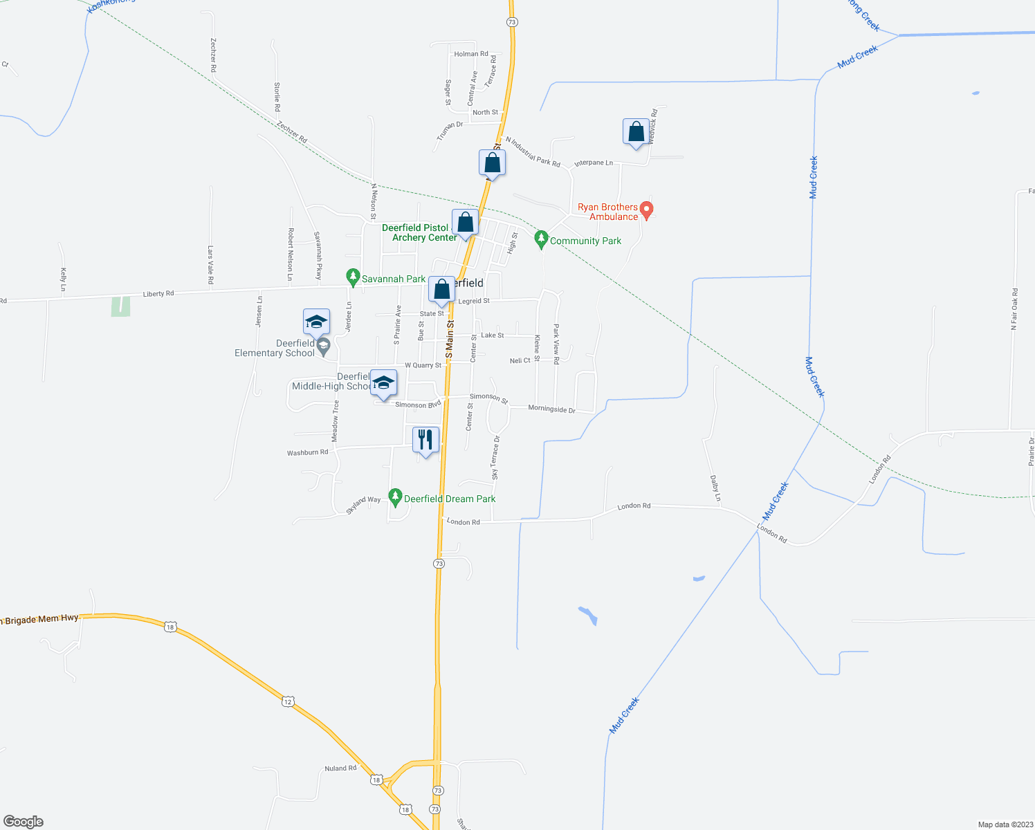 map of restaurants, bars, coffee shops, grocery stores, and more near 209 Morningside Drive in Deerfield