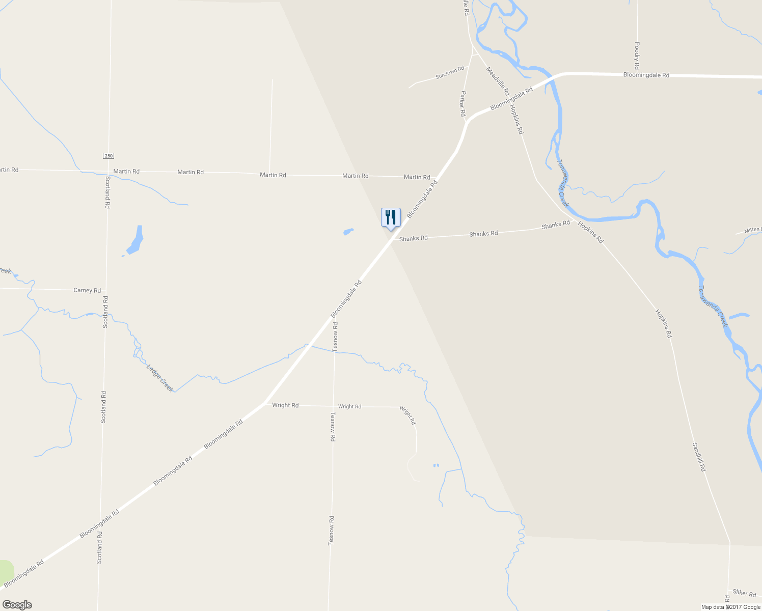 map of restaurants, bars, coffee shops, grocery stores, and more near 314 Bloomingdale Road in Akron