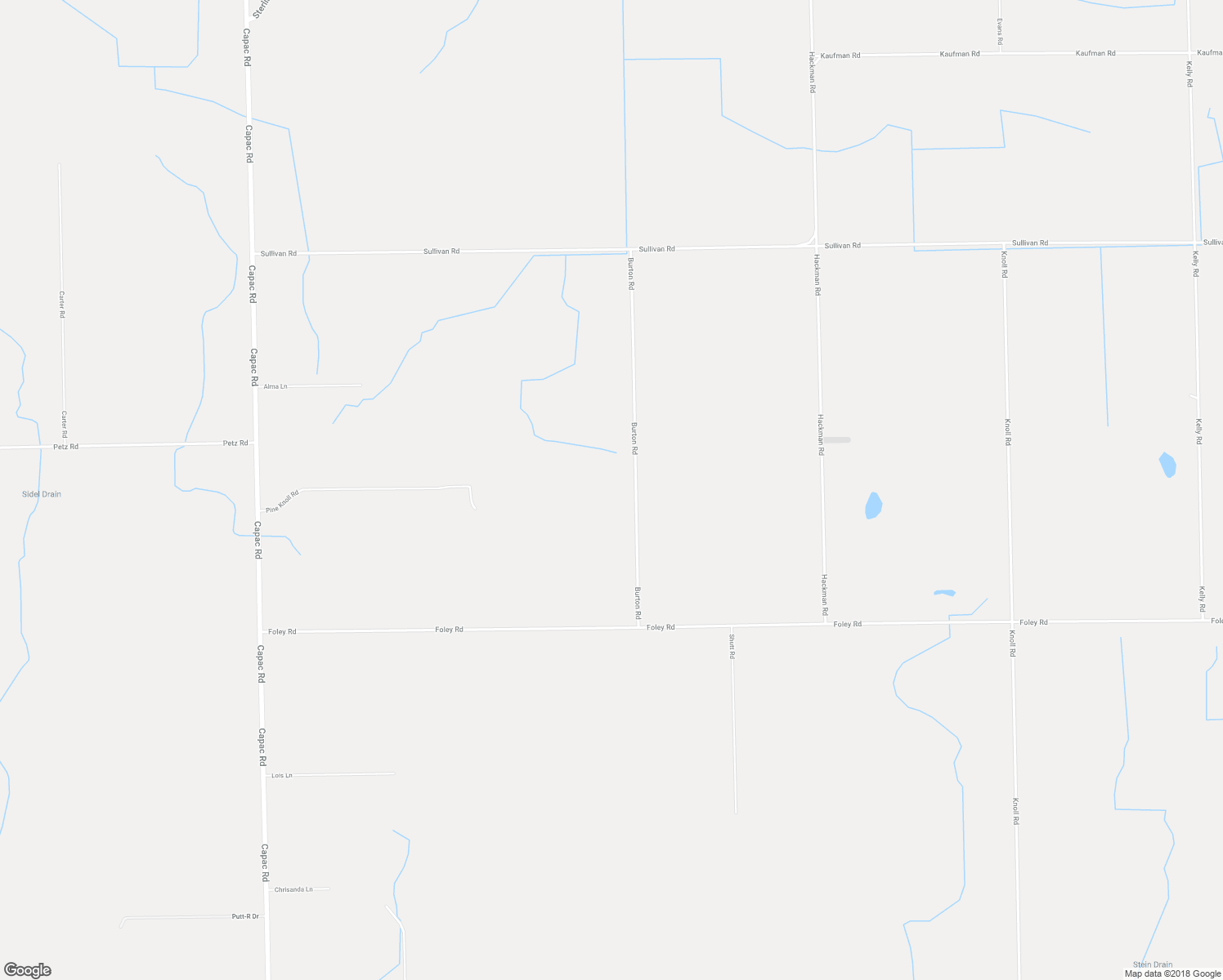 map of restaurants, bars, coffee shops, grocery stores, and more near 5115 Burton Road in Capac