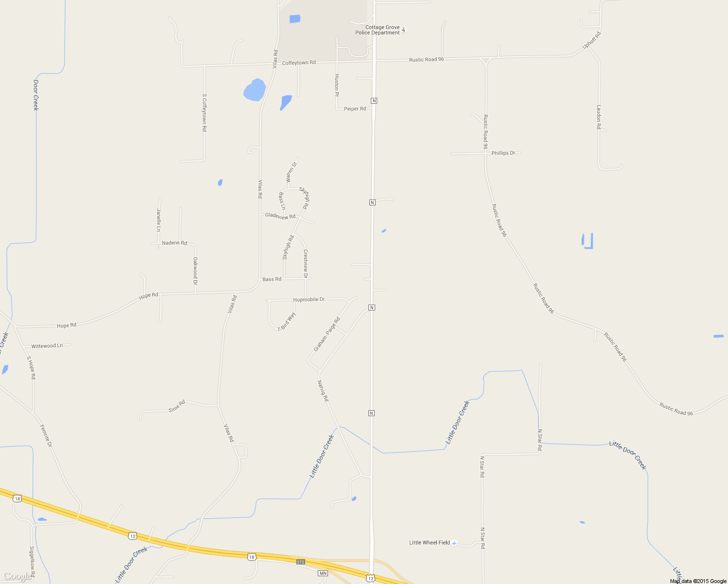 map of restaurants, bars, coffee shops, grocery stores, and more near 3673 Graham-Paige Rd in Cottage Grove
