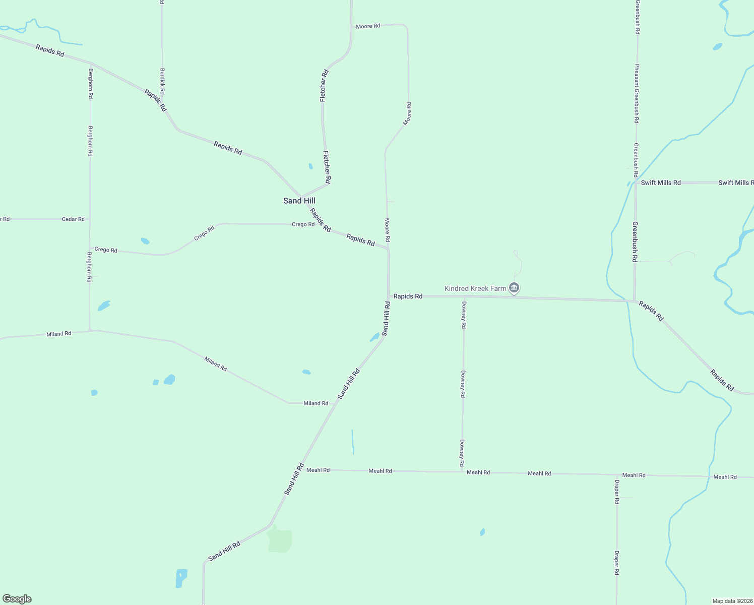 map of restaurants, bars, coffee shops, grocery stores, and more near 7444 Sand Hill Rd in Akron