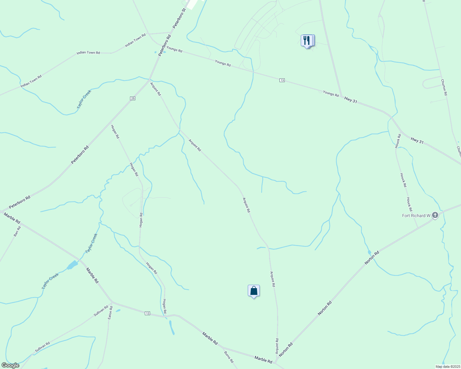 map of restaurants, bars, coffee shops, grocery stores, and more near 3903 Arquint Road in Vernon Center
