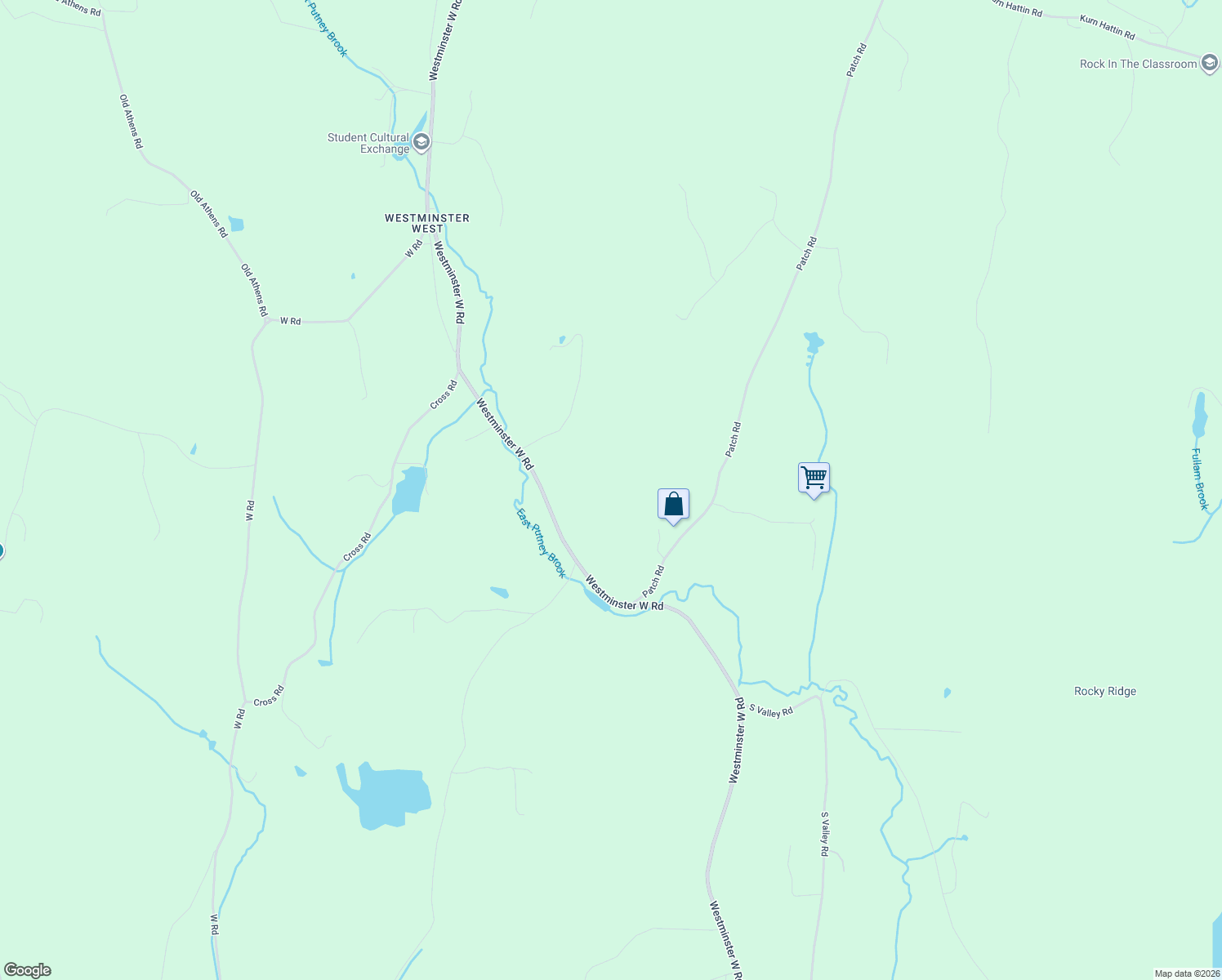 map of restaurants, bars, coffee shops, grocery stores, and more near 1766 Patch Road in Putney