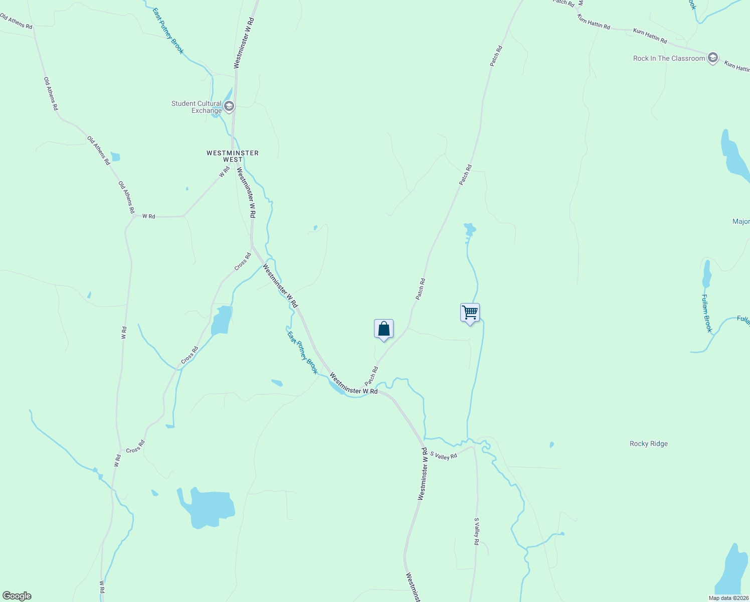 map of restaurants, bars, coffee shops, grocery stores, and more near 1766 Patch Road in Putney