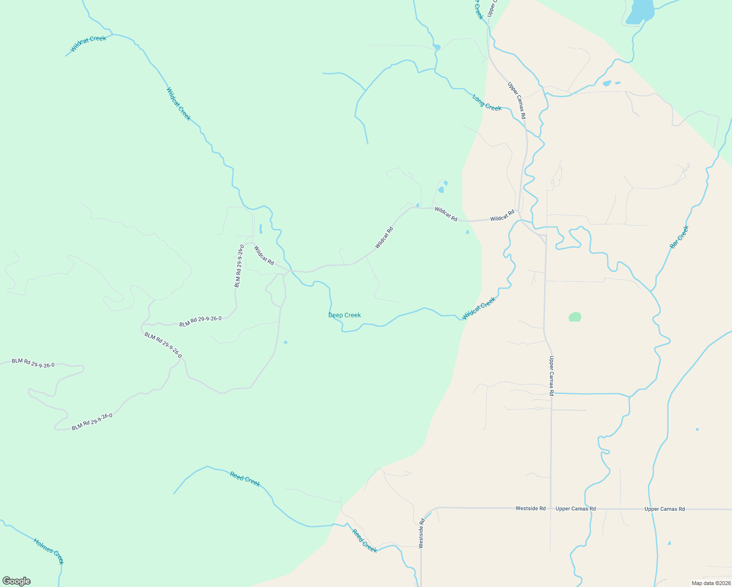 map of restaurants, bars, coffee shops, grocery stores, and more near 906 Wildcat Road in Camas Valley