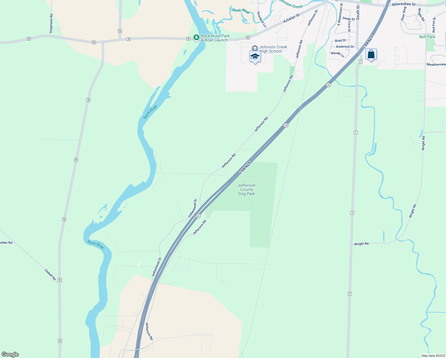N5898 Jefferson Road, Johnson Creek WI Walk Score