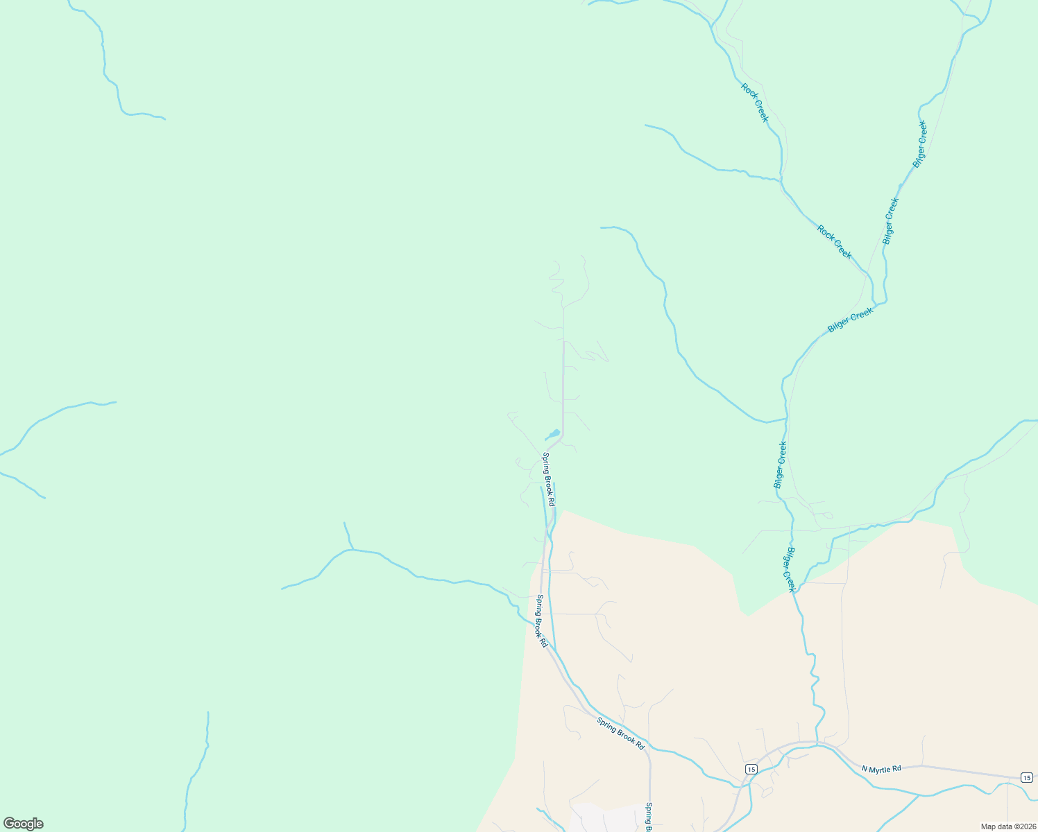 map of restaurants, bars, coffee shops, grocery stores, and more near 1604 Spring Brook Road in Myrtle Creek