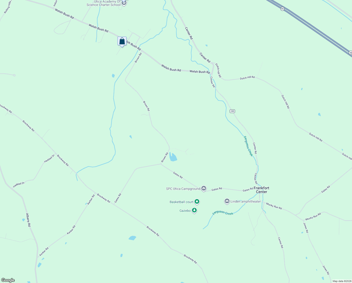 map of restaurants, bars, coffee shops, grocery stores, and more near 344 Brown Rd in Frankfort