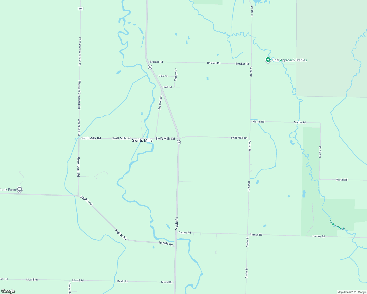 map of restaurants, bars, coffee shops, grocery stores, and more near 7655 Maple Road in Akron