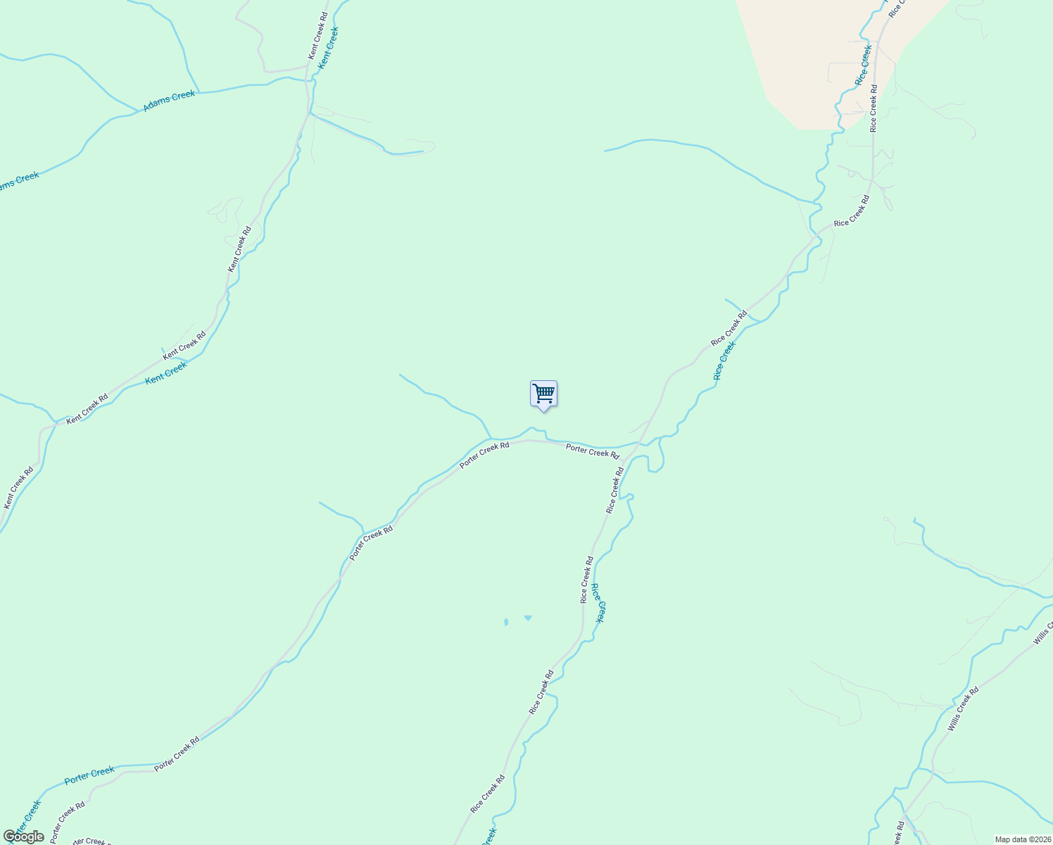 map of restaurants, bars, coffee shops, grocery stores, and more near 379 Porter Creek Road in Winston
