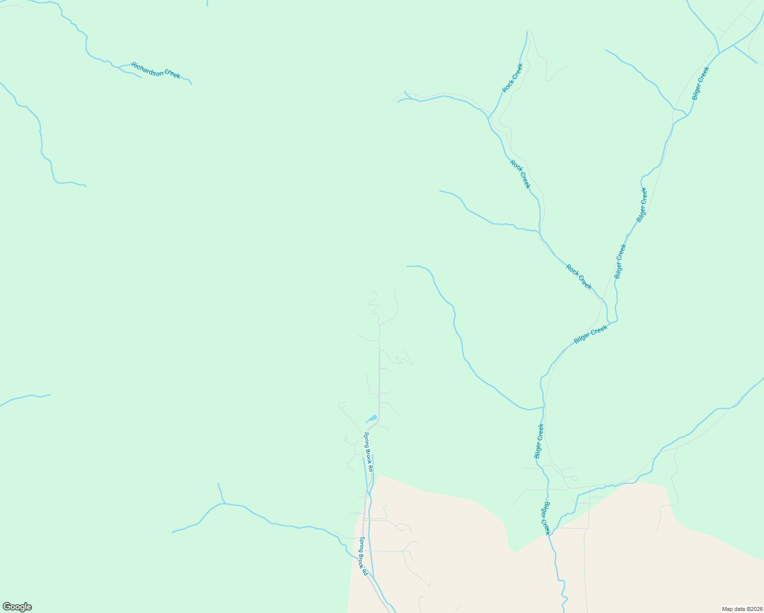 map of restaurants, bars, coffee shops, grocery stores, and more near 2134 Spring Brook Road in Myrtle Creek