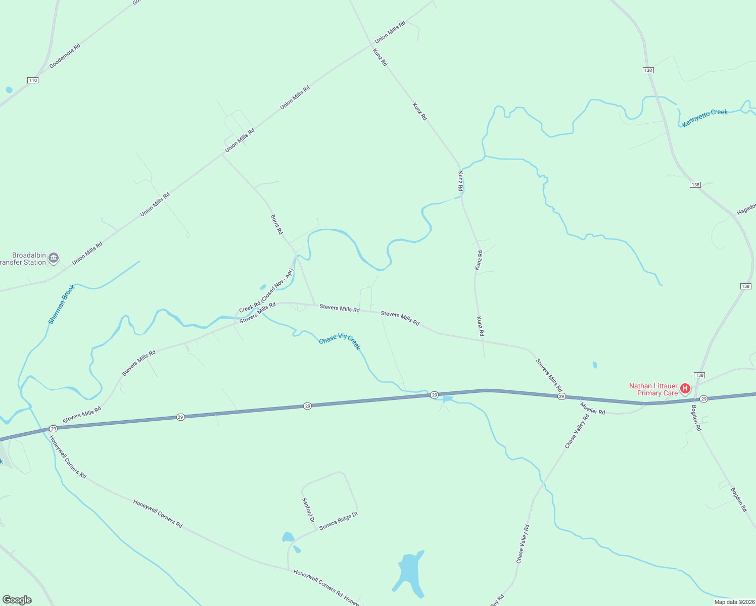 map of restaurants, bars, coffee shops, grocery stores, and more near 399 Stevers Mills Rd in Broadalbin