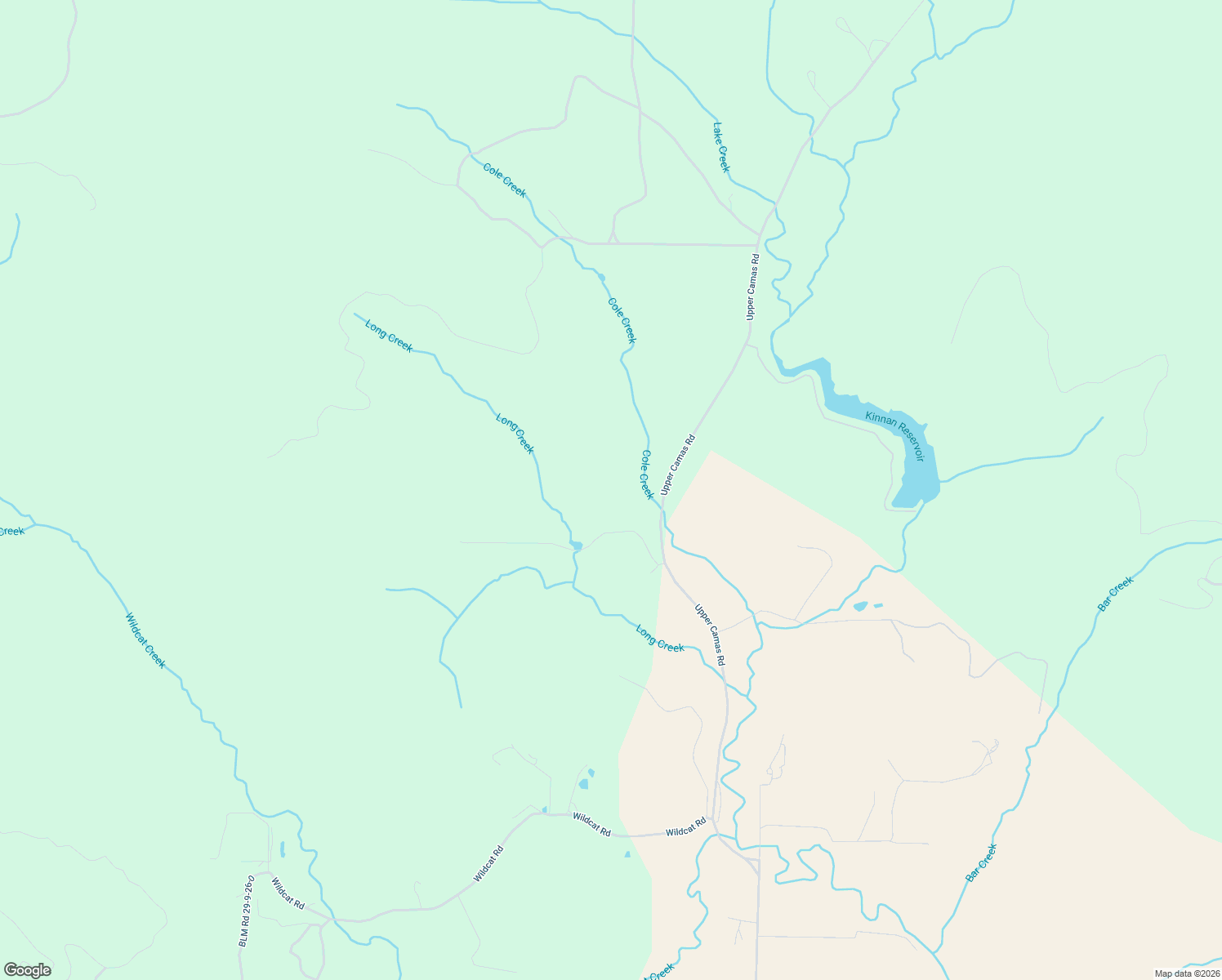 map of restaurants, bars, coffee shops, grocery stores, and more near 160 Wheeler Lane in Camas Valley
