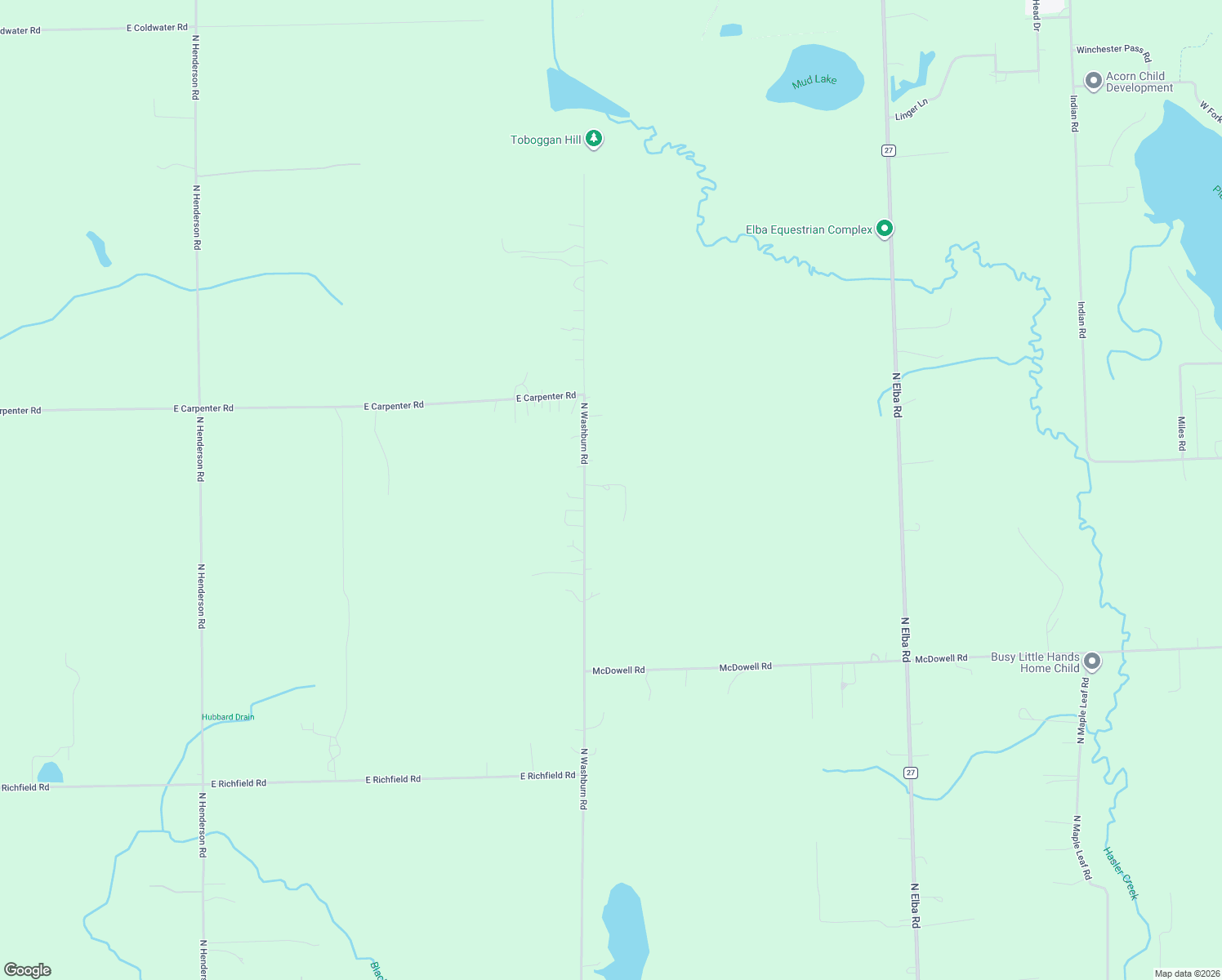 map of restaurants, bars, coffee shops, grocery stores, and more near 4414 N Washburn Rd in Davison