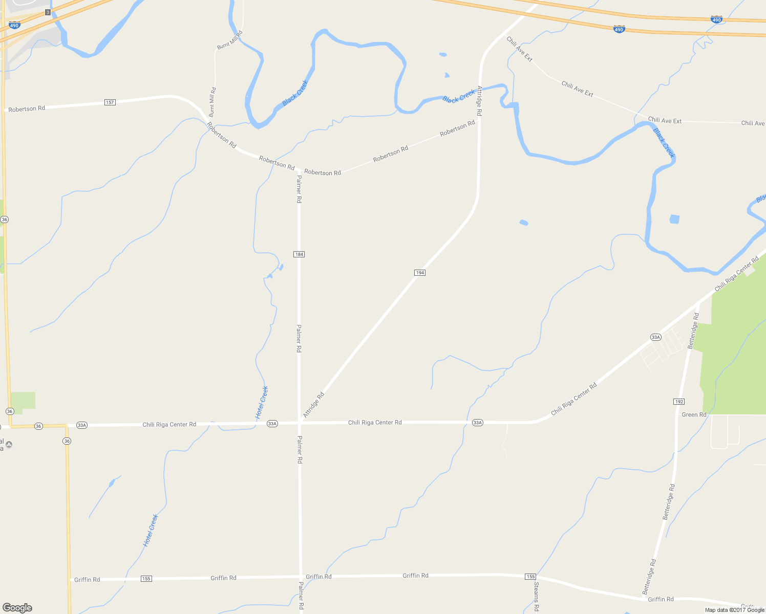 map of restaurants, bars, coffee shops, grocery stores, and more near 1651 Attridge Road in Churchville