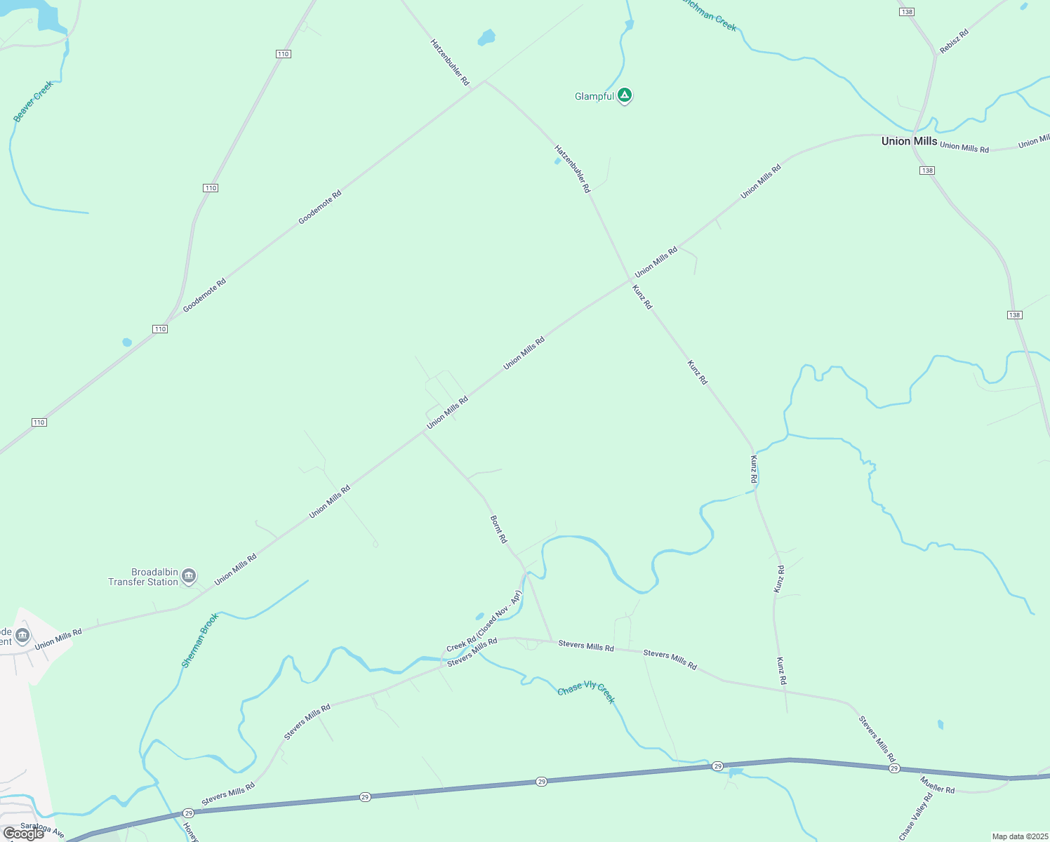 map of restaurants, bars, coffee shops, grocery stores, and more near 214 Bornt Road in Broadalbin