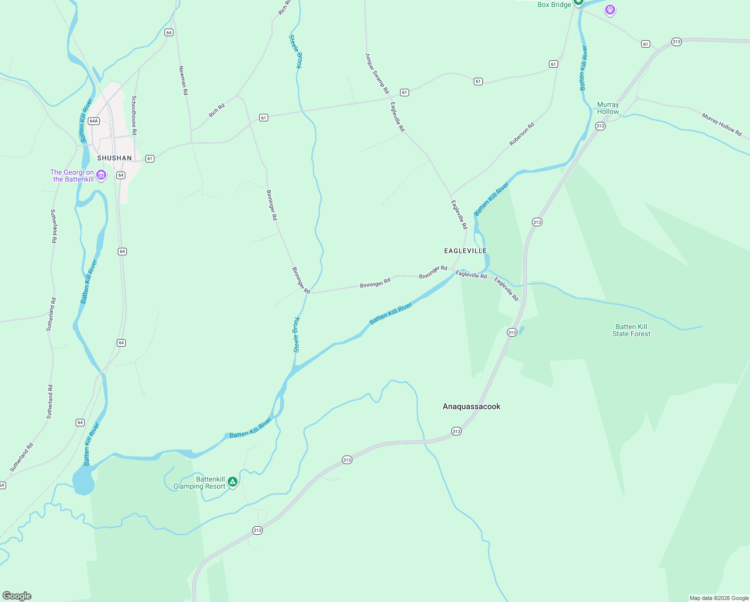 map of restaurants, bars, coffee shops, grocery stores, and more near 262 Binninger Road in Shushan