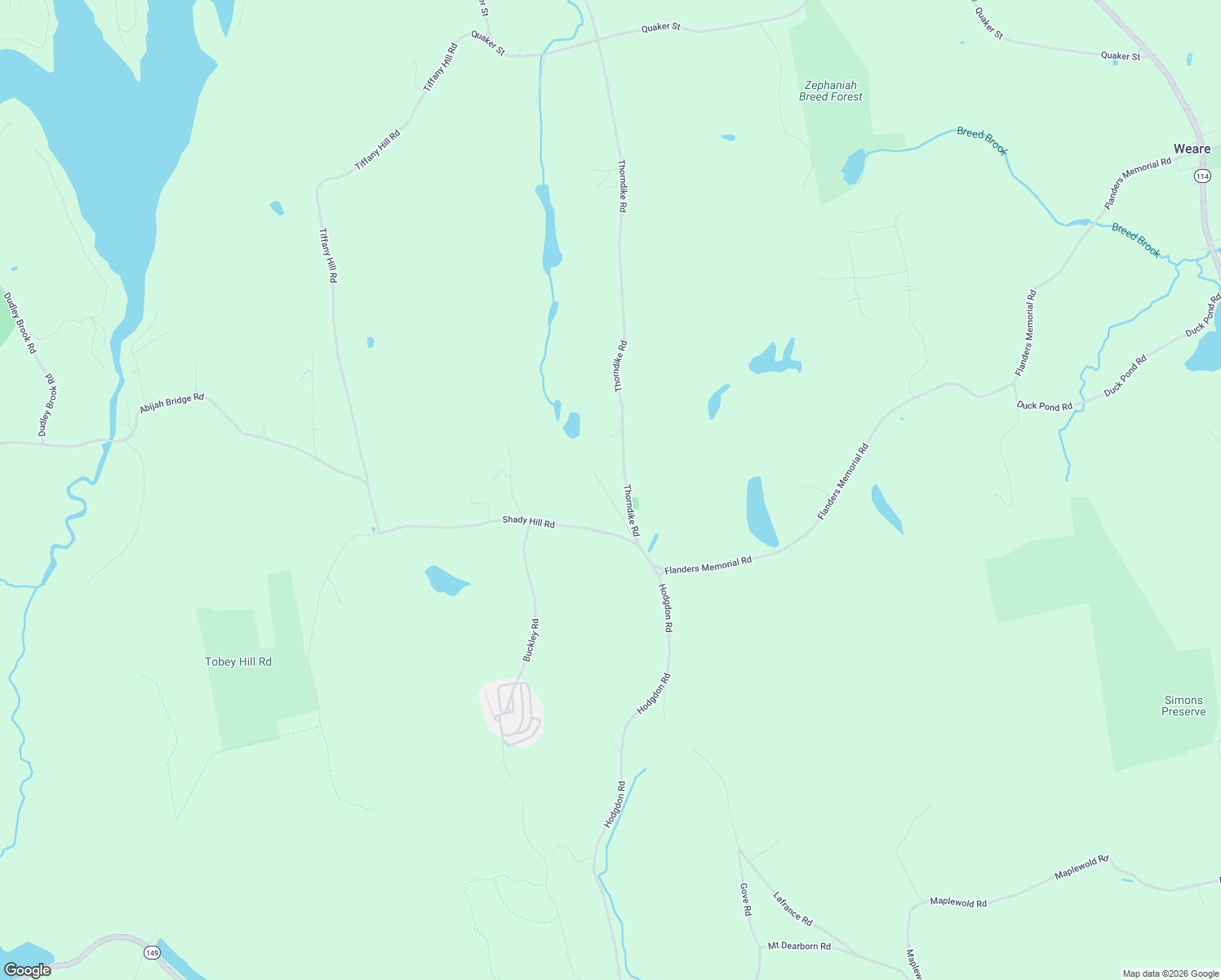 map of restaurants, bars, coffee shops, grocery stores, and more near 34 New Road in Weare