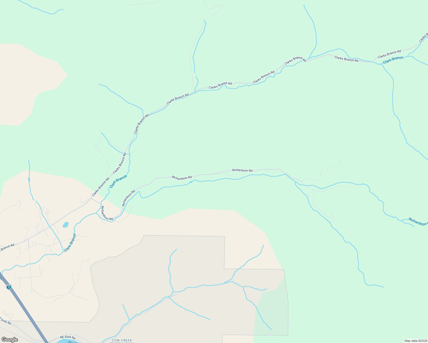 map of restaurants, bars, coffee shops, grocery stores, and more near 1386 Richardson Road in Myrtle Creek