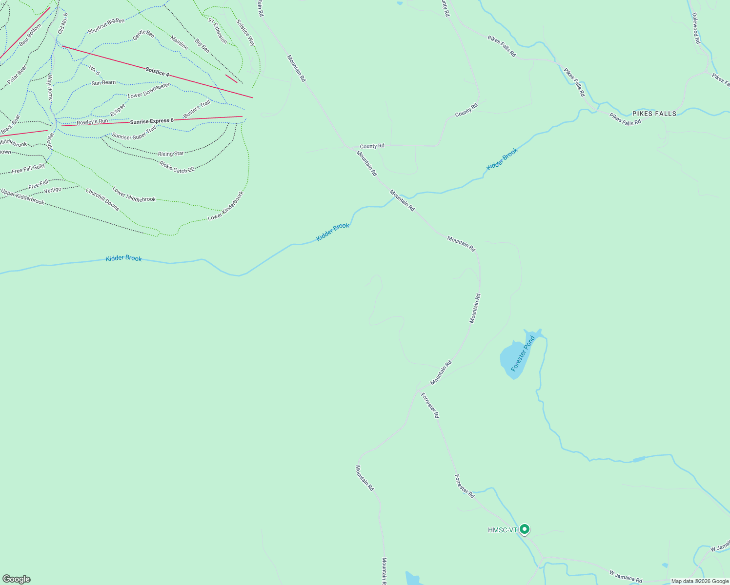 map of restaurants, bars, coffee shops, grocery stores, and more near 454 Mountain Road in Stratton