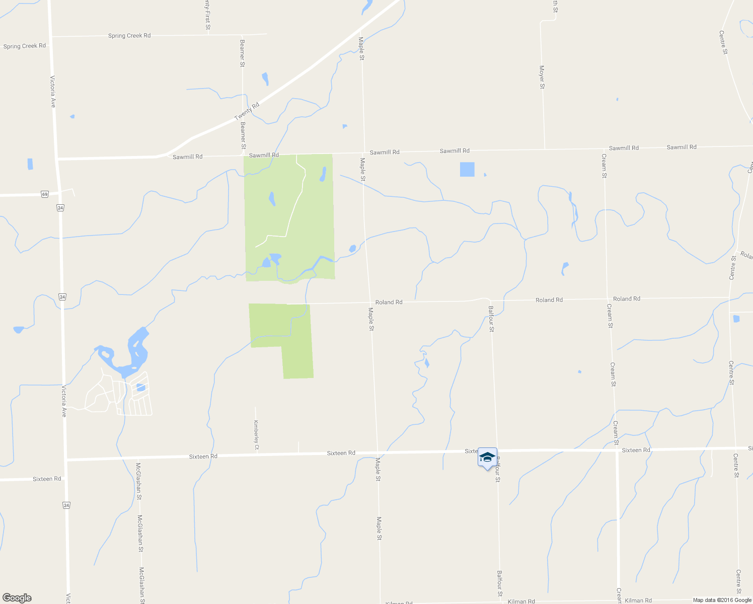 map of restaurants, bars, coffee shops, grocery stores, and more near 717 Roland Road in Pelham