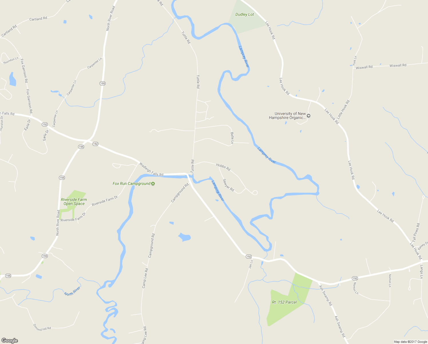 map of restaurants, bars, coffee shops, grocery stores, and more near 2 Sawyer Road in Lee