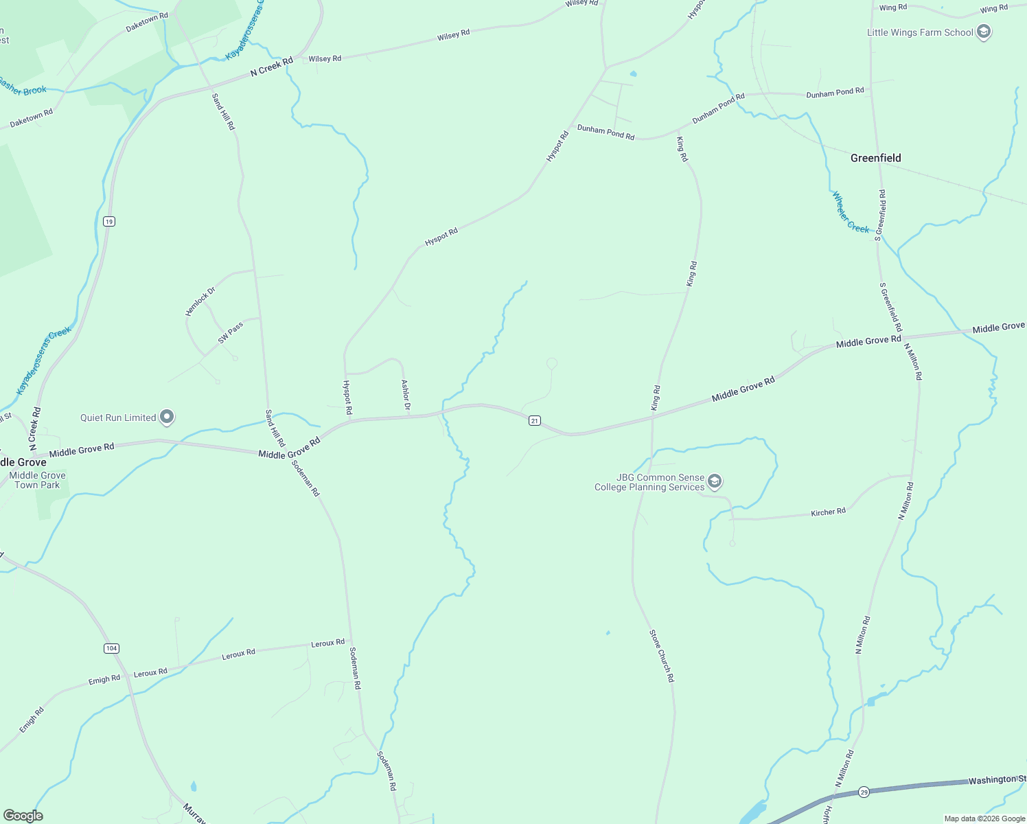 map of restaurants, bars, coffee shops, grocery stores, and more near 224 Middle Grove Road in Middle Grove