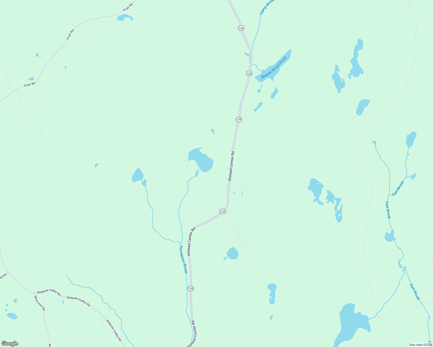 map of restaurants, bars, coffee shops, grocery stores, and more near 848 Alstead Center Road in Alstead