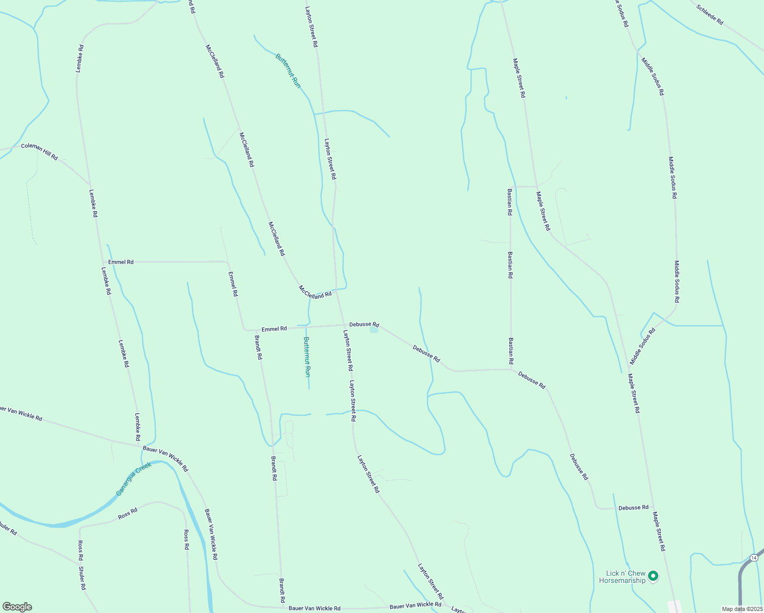 map of restaurants, bars, coffee shops, grocery stores, and more near 7589 Debusse Road in Lyons