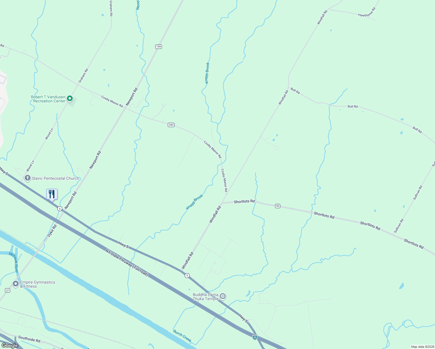 map of restaurants, bars, coffee shops, grocery stores, and more near 11504 Cosby Manor Rd in Utica